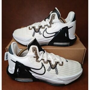 Nike LeBron Witness 6 TB D09843-100 White Black & White MEN'S Sneaker Sz 6 #1305